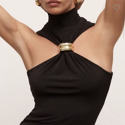 High neck top